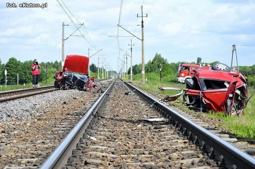 wypadek na przejeździe kolejowym