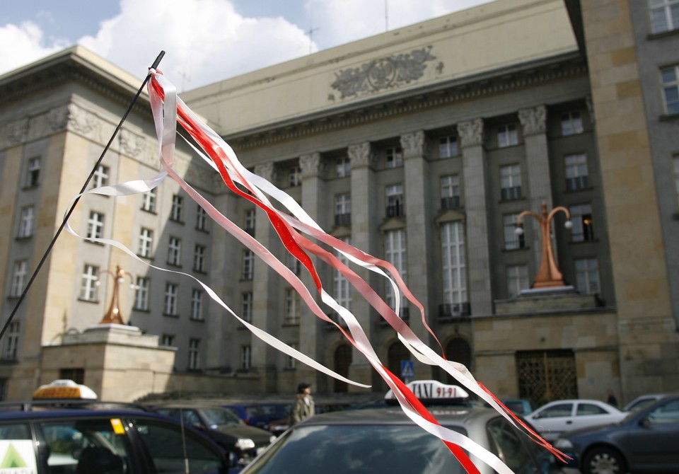 KATOWICE PROTEST TAKSÓWKARZY