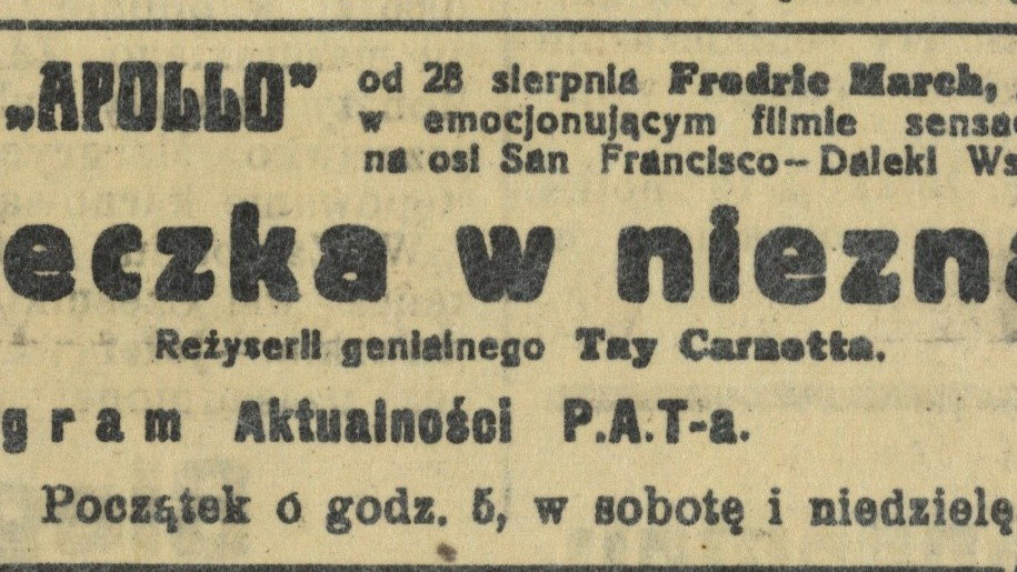 Fragment Głosu Lubelskiego z 30 sierpnia 1939 roku