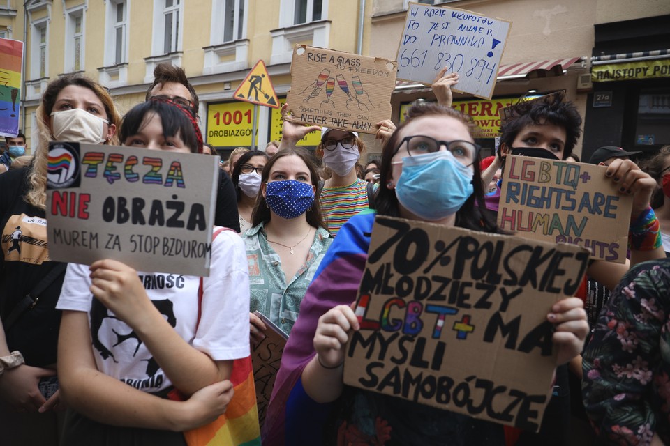 Demonstracja w obronie osób LGBT w Poznaniu