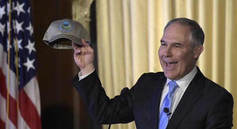 Scott Pruitt hat happy EPA