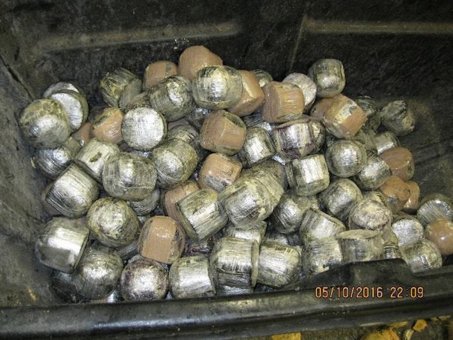 A total of 1,423 pounds of the suspected marijuana was hidden within the shipment.