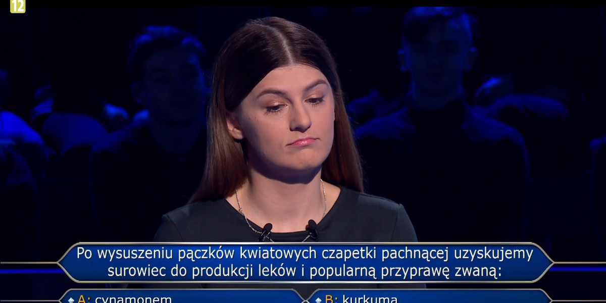 Milionerzy - Małgorzata Golonka odpadła na pytaniu za 40 tys.