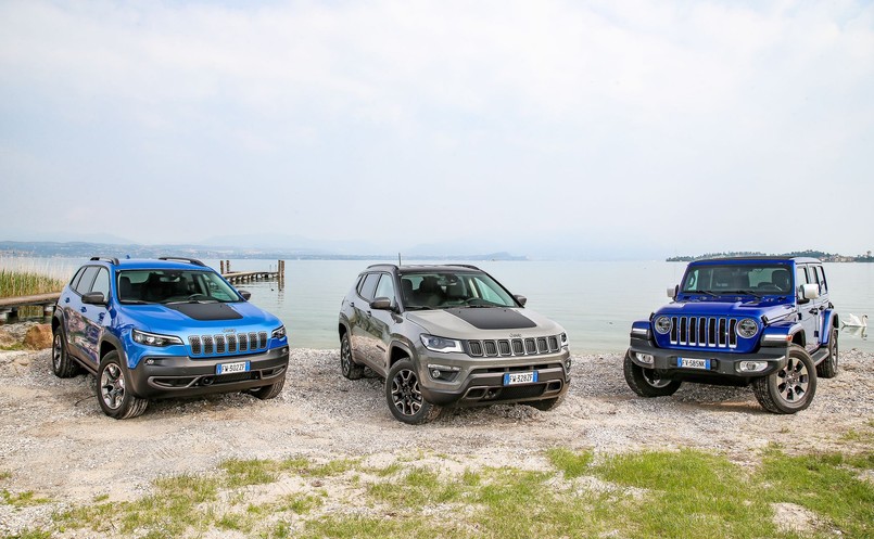 Jeep Cherokee, Compass i Wrangler