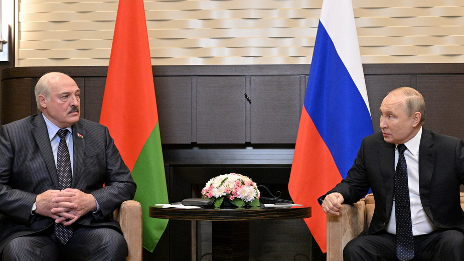 Aleksander Łukaszenko i Władimir Putin (23.05.2022)