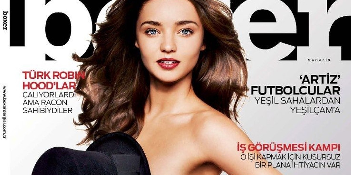 miranda kerr na okładce boxer magazine