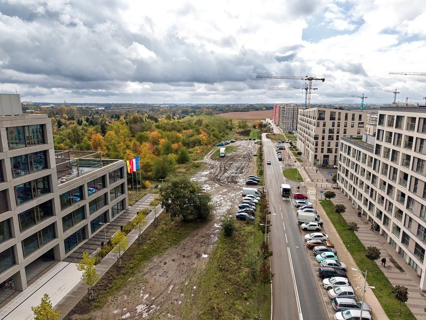Na tym odcinku powstanie za kilka lat torowisko przy al Architektów