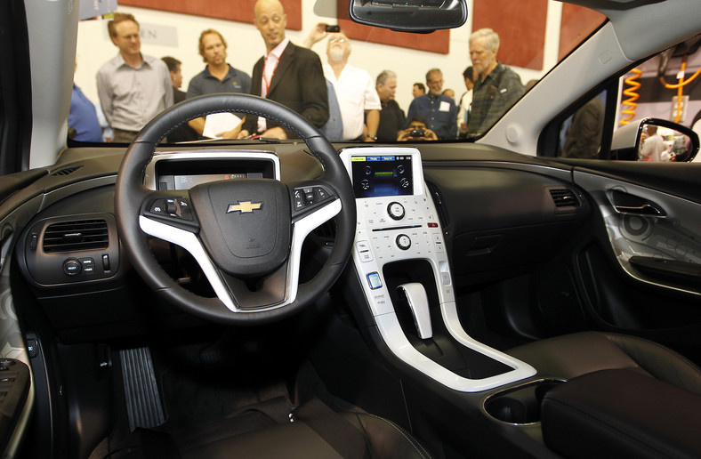 Chevrolet Volt - widok z wnętrza samochodu. Fot. Tony Avelar/Bloomberg