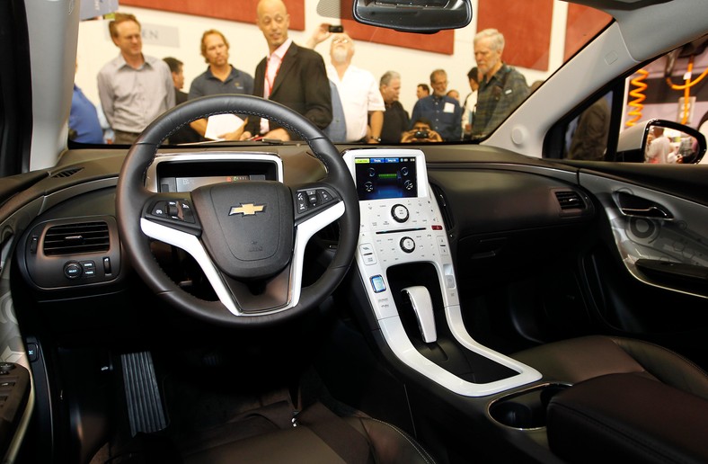 Chevrolet Volt - widok z wnętrza samochodu. Fot. Tony Avelar/Bloomberg