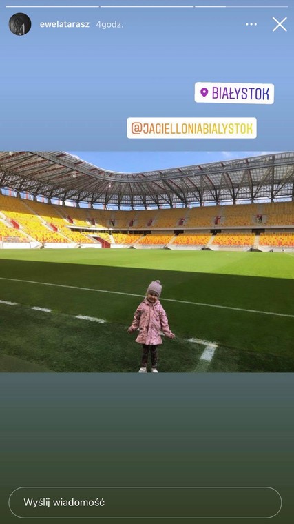 Córka Jakuba Rzeźniczaka na stadionie