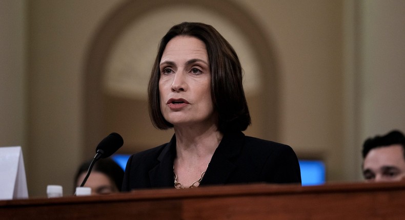 Fiona Hill, former top Russia advisor to the White House, gives testimony in the impeachment inquiry of President Donald Trump in November 2019.