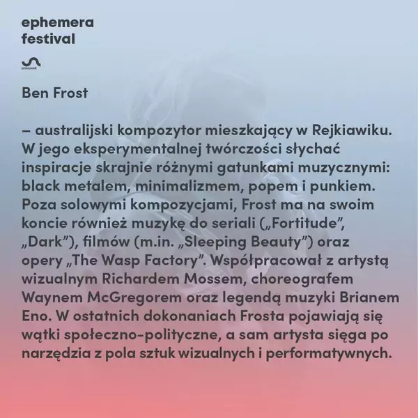 Opera Bena Frosta na Ephemera