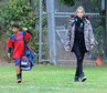 Heidi Klum z synem na meczu/ fot. East News