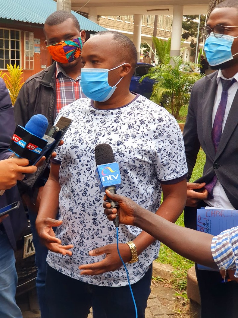 Starehe MP Charles Njagua alias Jaguar addressing the press