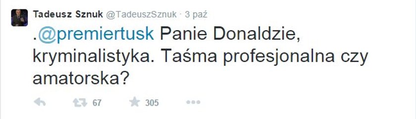 Tadeusz Sznuk na Twitterze