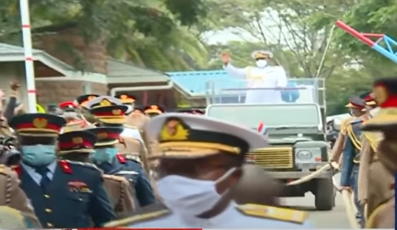 KDF soldiers bid farewell to General (Rtd) Samson Mwathethe