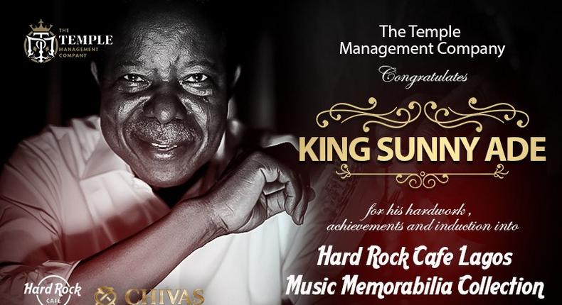 King Sunny Ade-Hard Rock Cafe Lagos-music memorabilia collection