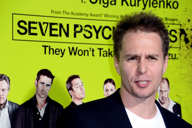 Sam Rockwell na premierze 'Siedmiu psychopatów'
