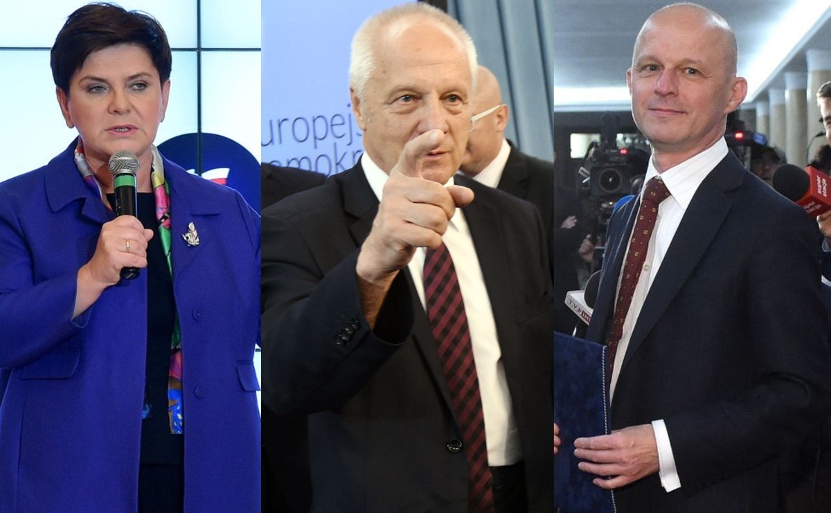 Beata Szydło, Stefan Niesiołowski i Paweł Szałamacha