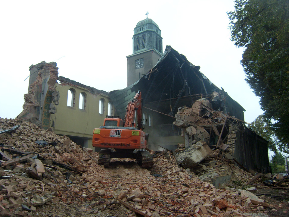 Rozbiórka kościoła w Bytomiu 