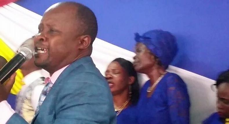 Bishop Evans Mayenyo Elegwa presiding over a service at Bahari Pentecostal Church in Mombasa