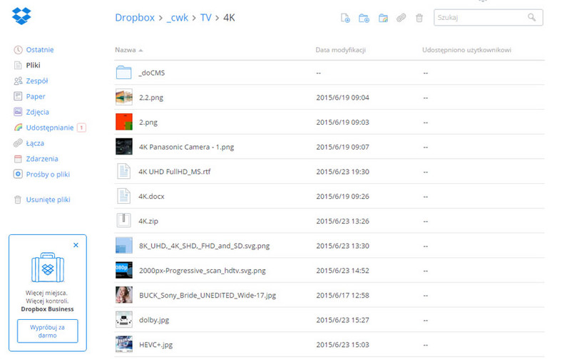 Dropbox to jedno z najpopularniejszych rozwiązań do przechowywania plików