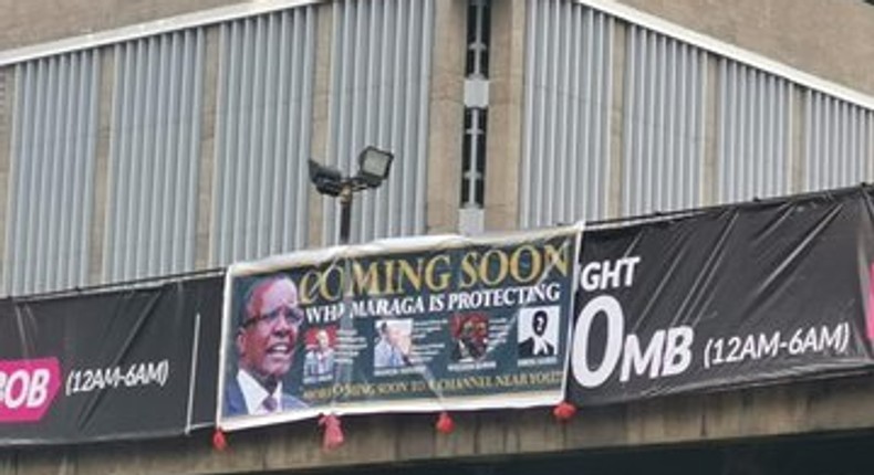 Banners threatening to expose Maraga erected on various roads