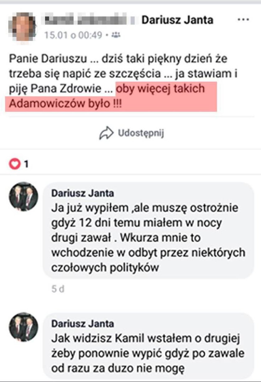 Skandaliczny wpis radnego PiS