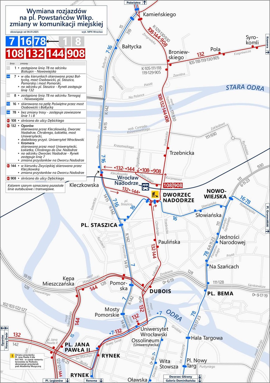 Tak zmieni się układ połączeń MPK