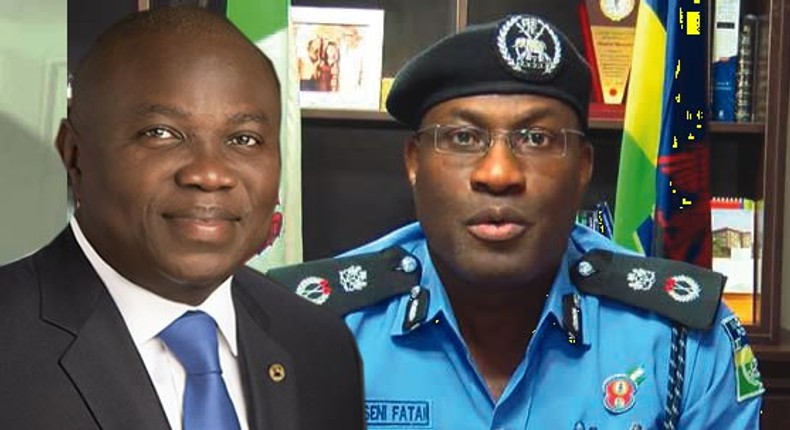 Governor of Lagos State, Mr Akinwumi Ambode and Lagos state Commissioner of Police. CP. Fatai Owoseni