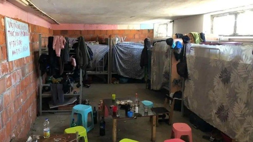 Prostorija u kojoj su boravili radnici iz Vijetnama 2021. godine tokom izgradnje fabrike Linglong | Foto: Danilo Ćurčić/A11