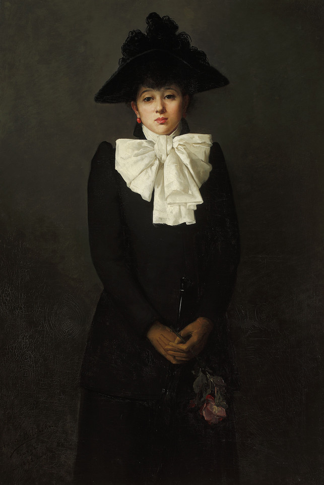 Anna Bilińska - "Portret młodej kobiety z różą w ręku" (1892)