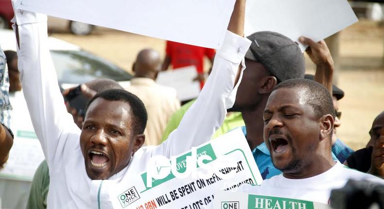 Nigerians protest Buhari's policies in Abuja