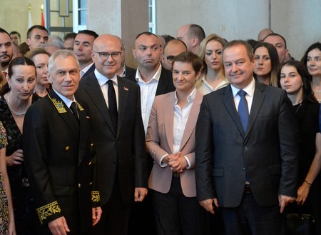 Na svečanom prijemu bili su Vučević, Brnabić i Dačić