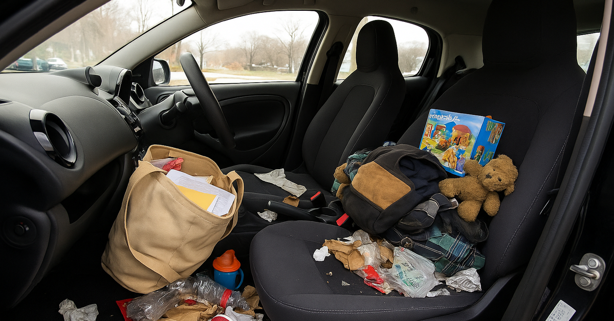 Policja przekazała, co znaleźli w aucie kierującej. Takiego bałaganu dawno nie widzieli. Czy można dostać mandat za bałagan w pojeździe?