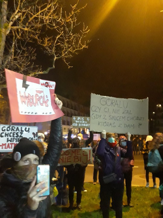 Protestujący w Zakopanem