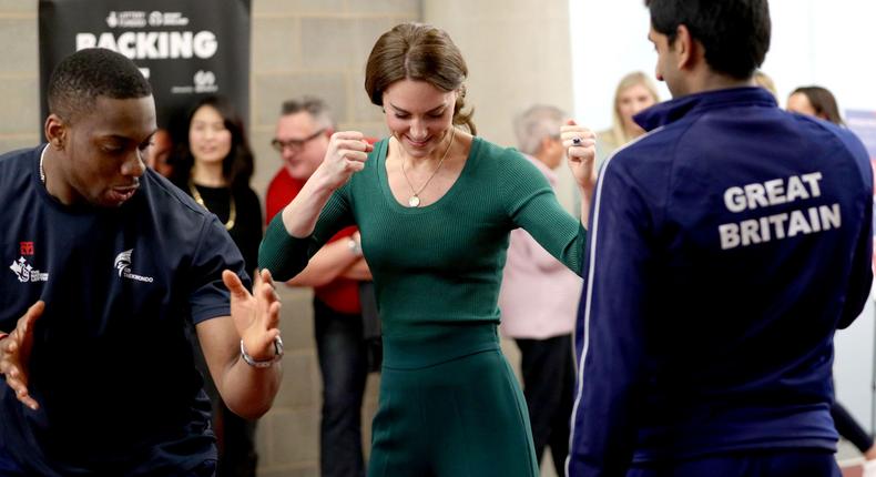 Watch Kate Middleton Practice a Reverse Punch