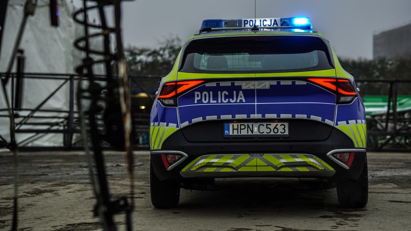 Kia Sportage jako radiowóz policji w nowym oznakowaniu