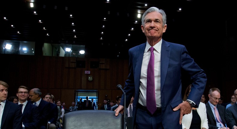 Federal Reserve Board Chair Jerome Powell arrives to testify before the Senate Committee on Banking, Housing, and Urban Affairs on 'The Semiannual Monetary Policy Report to the Congress', at Capitol Hill in Washington on Tuesday, July 17, 2018.AP/Jose Luis Magana