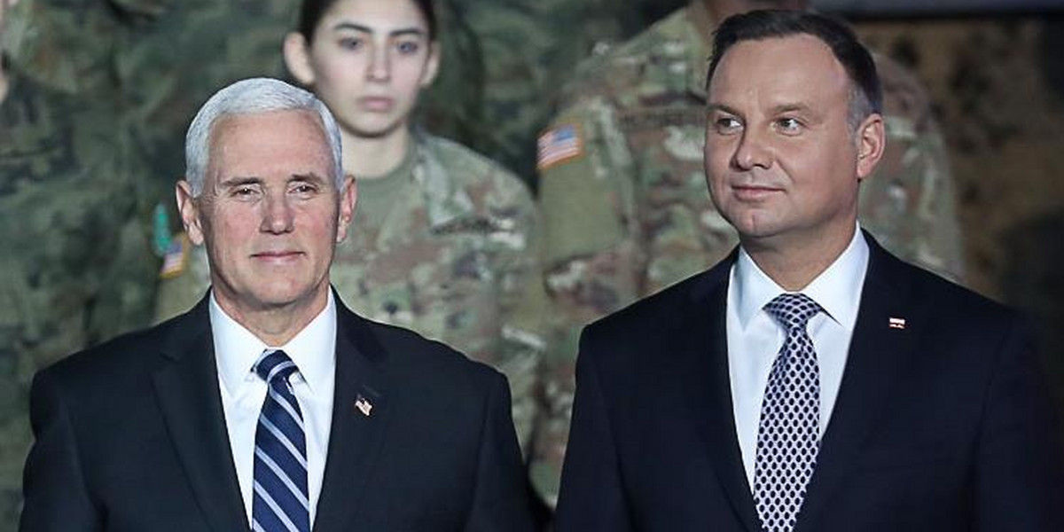 Andrzej Duda i Mike Pence