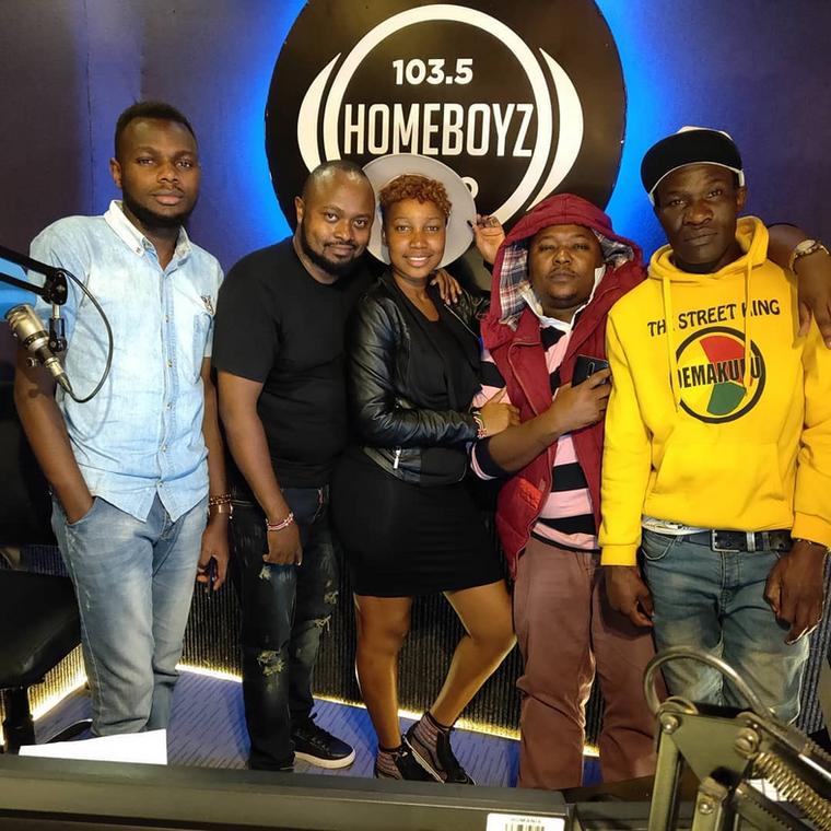 Media Personality Jay Ule Msee with his Homeboyz Crew 
