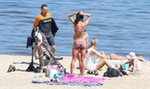 Marta Kaczyńska z byłym mężem na plaży