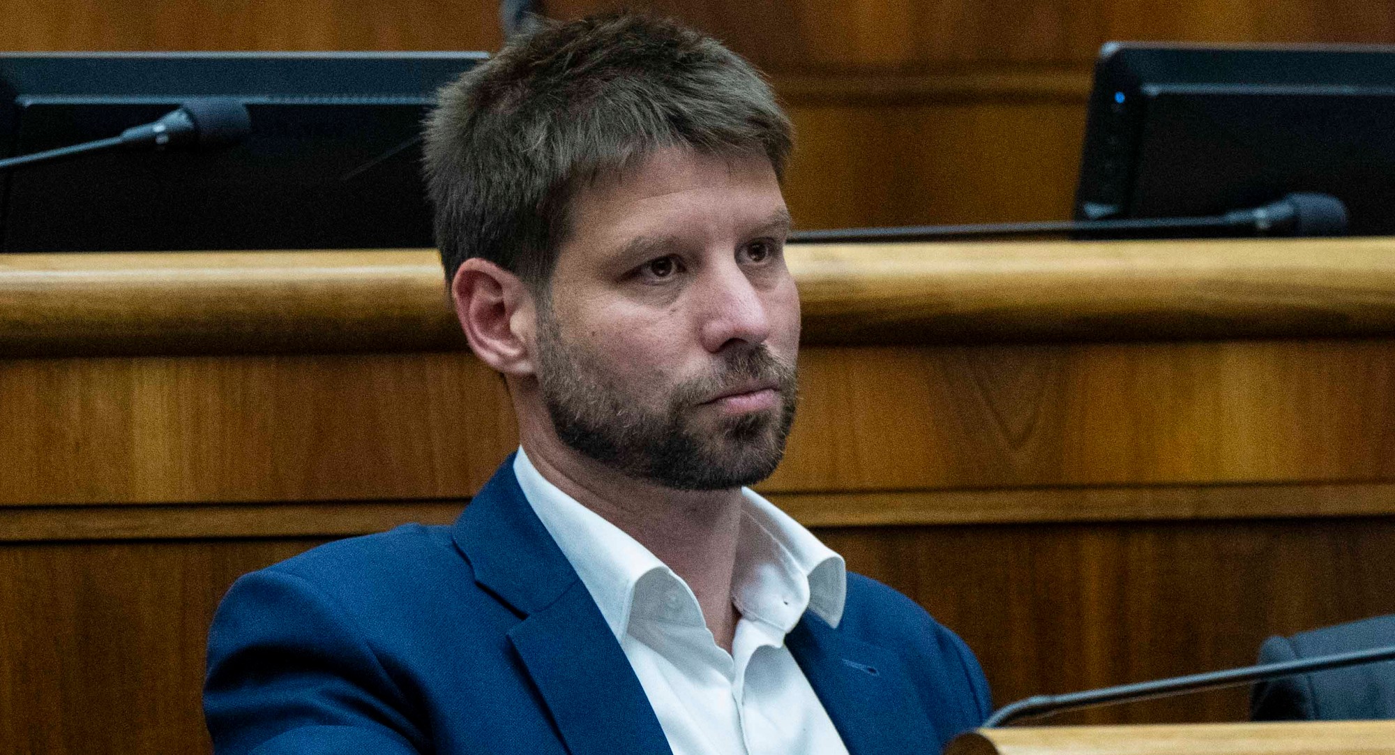 Opozičný poslanec Michal Šimečka (Progresívne Slovensko).