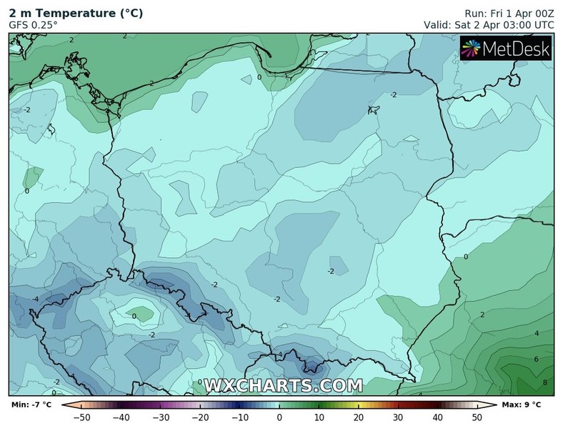 Niemal w całej Polsce zrobi się mroźno