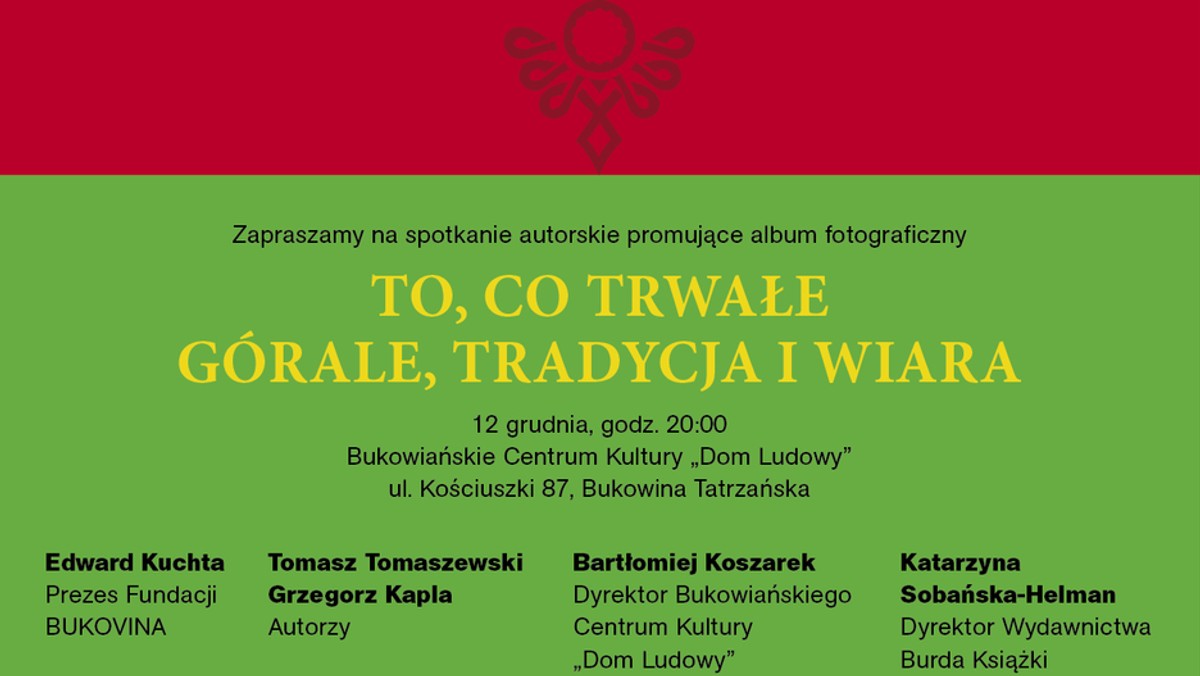 Album "To co trwałe. Górale, tradycja i wiara" to efekt dwuletniej pracy Tomasza Tomaszewskiego – jednego z najlepszych polskich fotografów. Jest hołdem oddanym góralom, dla których ważne są takie wartości jak wiara, tradycja i rodzina.