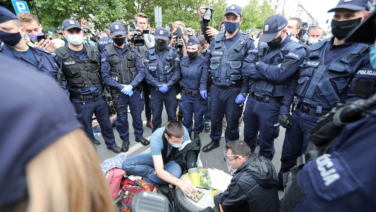 Protest ekologów w Warszawie