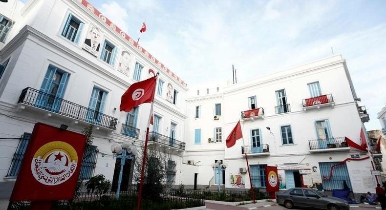 A general view of the headquarters of the General Union of Tunisian Workers (UGTT) in Tunis, Tunisia, October 5, 2016. 