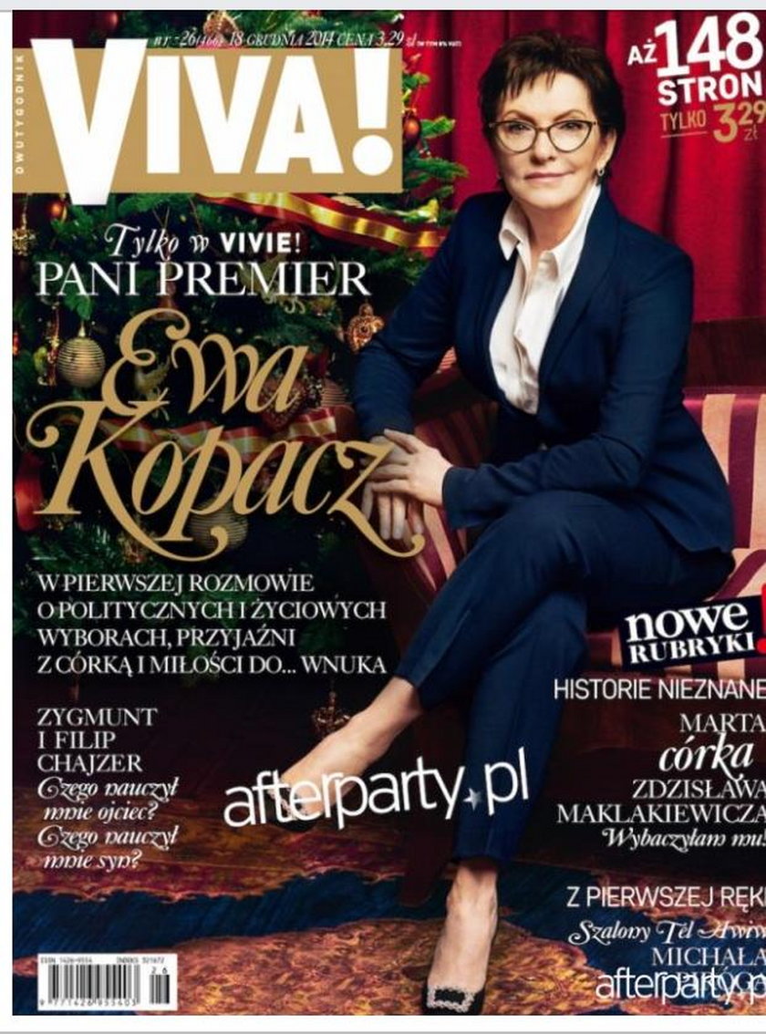 Ewa Kopacz na okładce magazynu "Viva!"