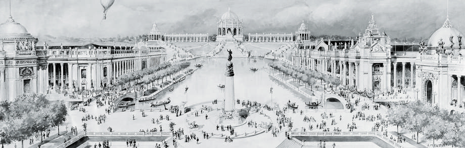 Louisiana Purchase Exposition – szkic terenu i budynków wystawy światowej w St. Louis, zorganizowanej w 1904 r. 
