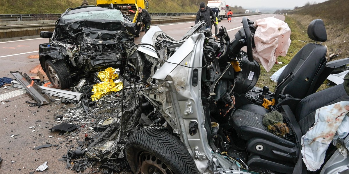 Tragiczny wypadek na niemieckiej autostradzie.